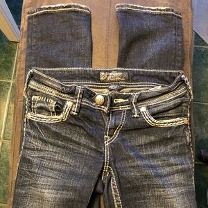 Silver Buckle Skinny Jeans